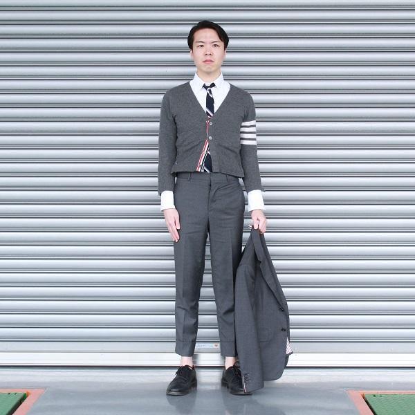 新品 《THOM BROWNE》　トムブラウン　ニットジャケット　グレー　3