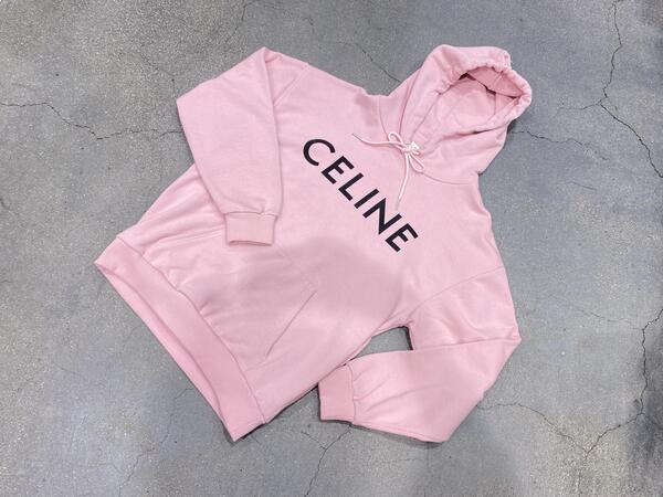 CELINE フーディパーカ　ロゴ