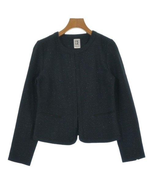 MK MICHEL KLEIN(ミッシェルクライン)ノーカラージャケット 紺 サイズ:38(M位)/2200657520175