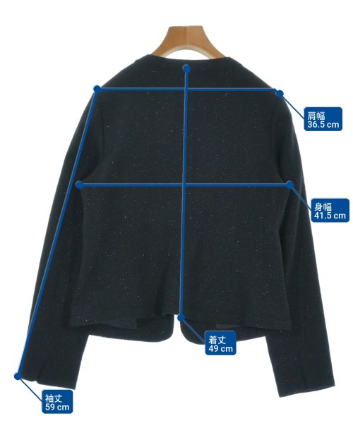 MK MICHEL KLEIN（ミッシェルクライン）ノーカラージャケット 紺 サイズ:38(M位) レディース/2200657520175