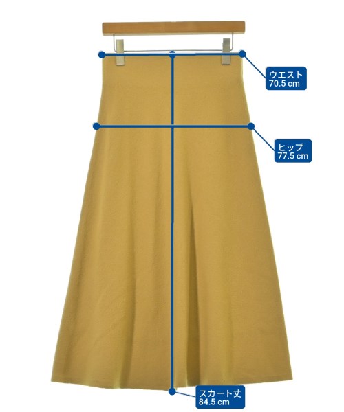 MK MICHEL KLEIN（ミッシェルクライン）ロング・マキシ丈スカート 黄 サイズ:38(M位) レディース/2200661788189