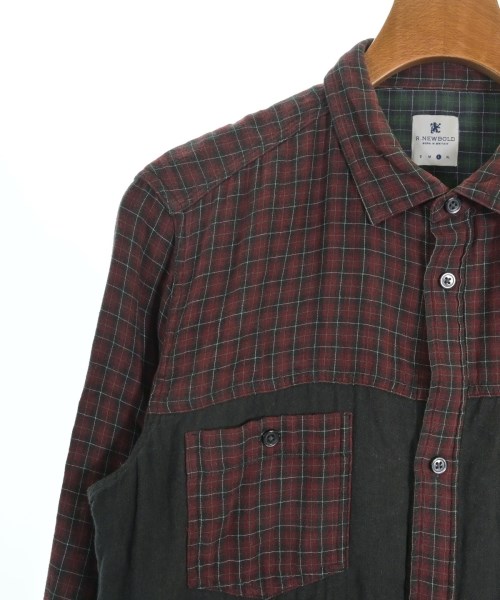 R.NEWBOLD（アールニューボールド）カジュアルシャツ 赤 サイズ:L メンズ/2200613703048
