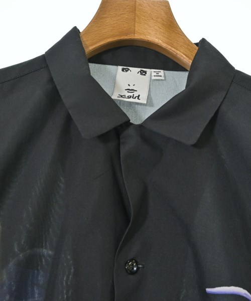 X girl（エックスガール）カジュアルシャツ 黒 サイズ:2(M位) レディース/2200635526014