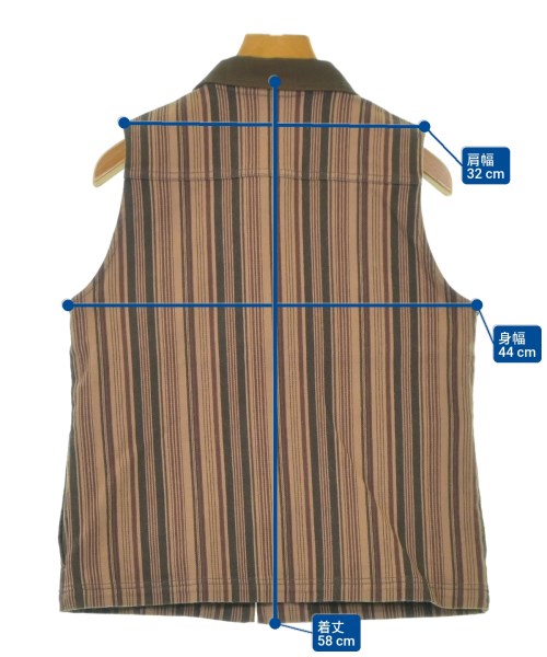 X girl（エックスガール）ベスト 茶 サイズ:M レディース/2200643396029