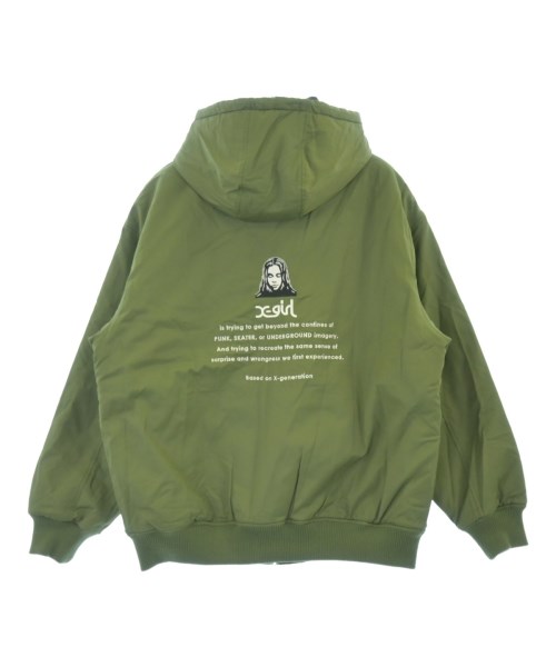 X girl（エックスガール）ダウンジャケット/ダウンベスト カーキ サイズ:S レディース/2200623793015