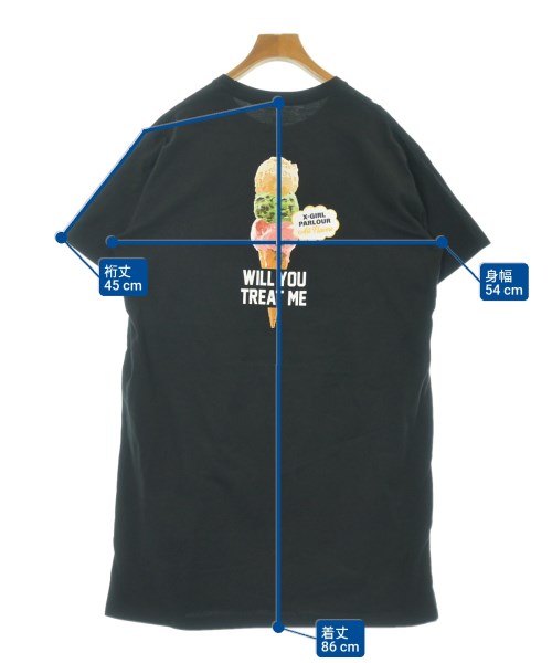 X girl（エックスガール）Tシャツ・カットソー 黒 サイズ:M レディース/2200657698096
