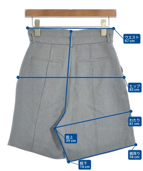 Ray Beams（レイビームス）ショートパンツ グレー サイズ:0(XS位) レディース/2200675780025