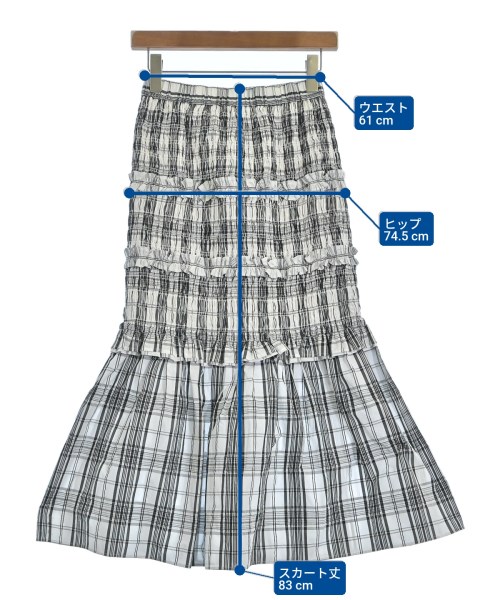 Ray Beams（レイビームス）ロング・マキシ丈スカート 白 サイズ:0(XS位) レディース/2200642862082