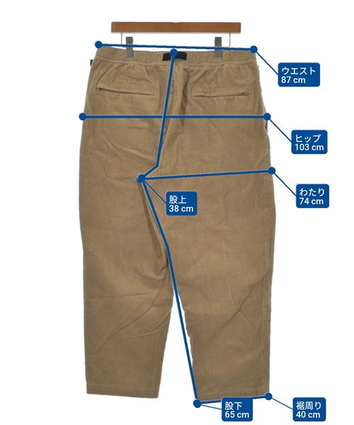 BEAMS（ビームス）クロップドパンツ ベージュ サイズ:L メンズ/2200624630043