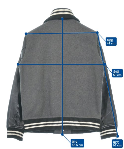 BEAMS（ビームス）スタジャン グレー サイズ:M メンズ/2200642431011