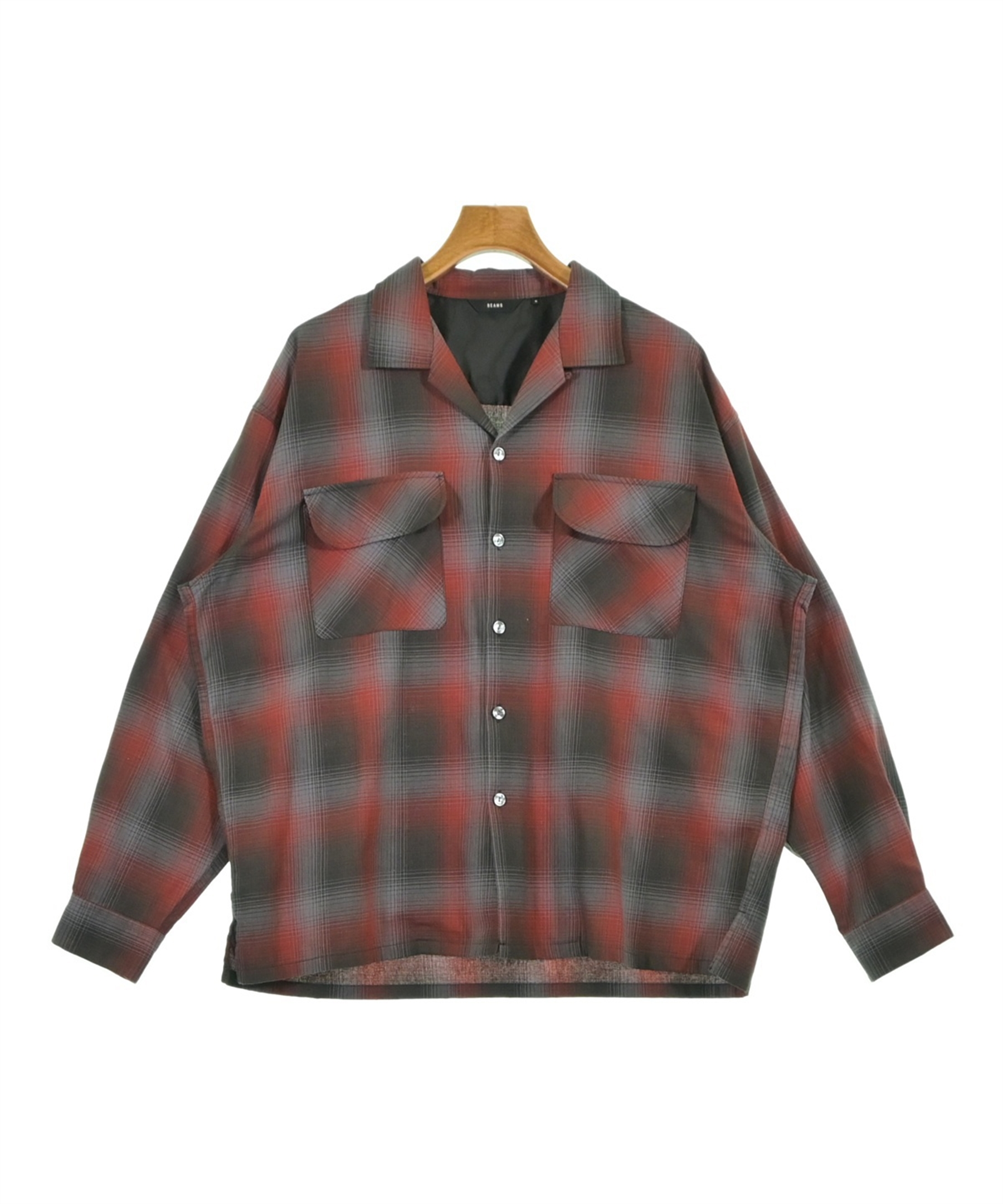 BEAMS（ビームス）カジュアルシャツ 赤 サイズ:M メンズ/2200627992063