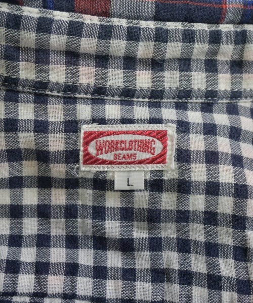 BEAMS（ビームス）カジュアルシャツ 紺 サイズ:L メンズ/2200632721023