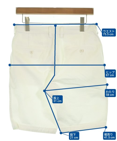 BEAMS（ビームス）ショートパンツ 白 サイズ:S メンズ/2200629391109