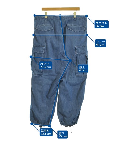 BEAMS（ビームス）カーゴパンツ 青 サイズ:XL メンズ/2200673702173