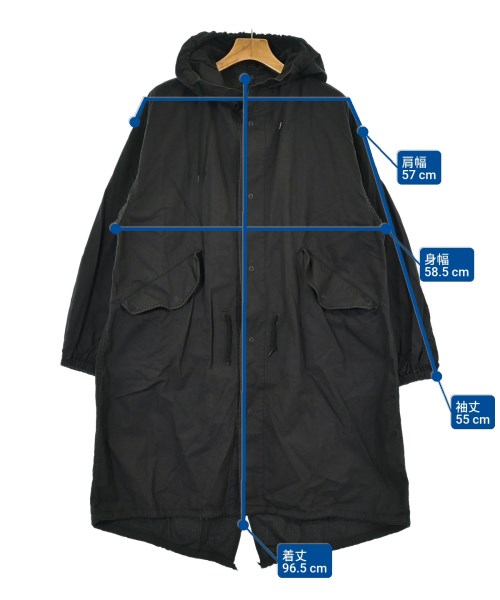 BEAMS（ビームス）モッズコート 黒 サイズ:S メンズ/2200677166018