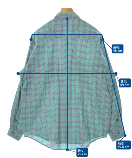 BEAMS（ビームス）カジュアルシャツ 緑 サイズ:S メンズ/2200661071083