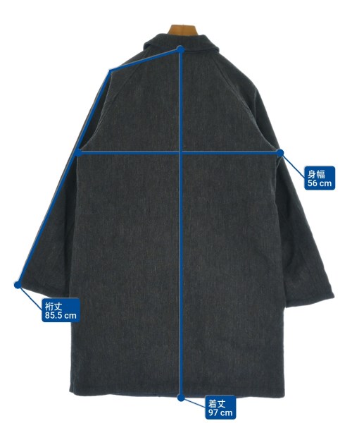 BEAMS（ビームス）ステンカラーコート グレー サイズ:S メンズ/2200639118017