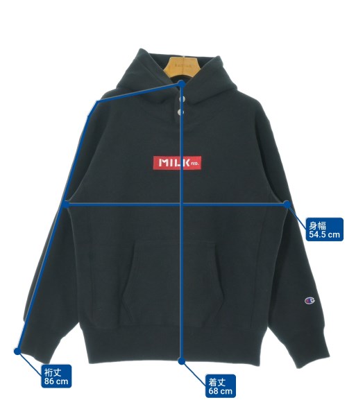 MILK FED（ミルクフェド）パーカー 黒 サイズ:M レディース/2200638737011
