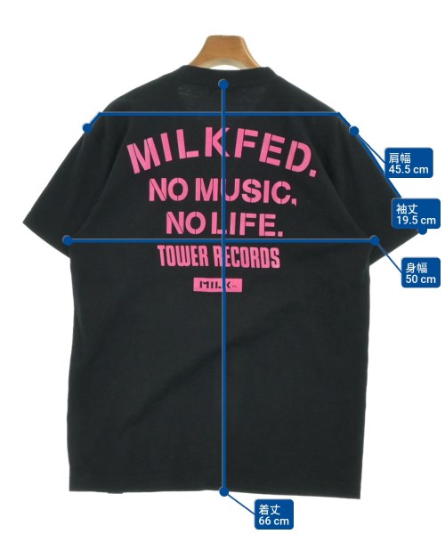 MILK FED（ミルクフェド）Tシャツ・カットソー 黒 サイズ:M レディース/2200681502017