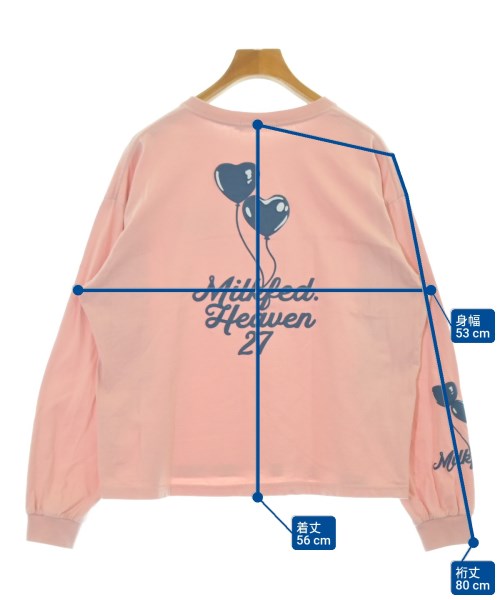 MILK FED（ミルクフェド）Tシャツ・カットソー ピンク サイズ:M レディース/2200681802032