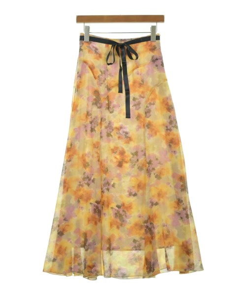 JILLSTUART(ジルスチュアート)ロング・マキシ丈スカート 黄 サイズ:4(XL位)/2200642749598