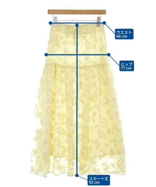 JILLSTUART（ジルスチュアート）ロング・マキシ丈スカート 黄 サイズ:2(M位) レディース/2200642751782
