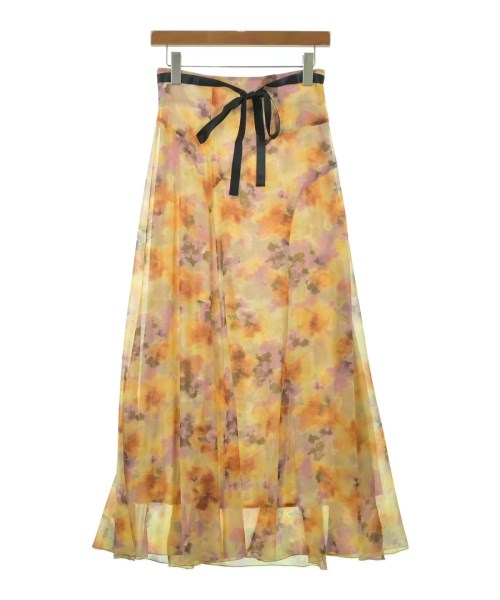JILLSTUART(ジルスチュアート)ロング・マキシ丈スカート 黄 サイズ:4(XL位)/2200642767455