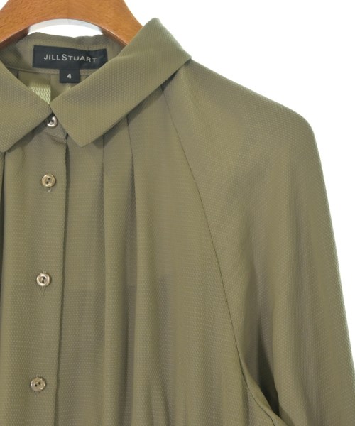 JILLSTUART（ジルスチュアート）シャツワンピース カーキ サイズ:4(XL位) レディース/2200704678019