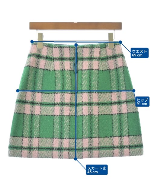 JILLSTUART（ジルスチュアート）ミニスカート 緑 サイズ:4(XL位) レディース/2200662954033