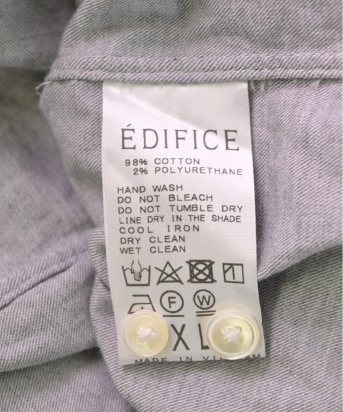 EDIFICE（エディフィス）カジュアルシャツ グレー サイズ:XL メンズ/2200500577202