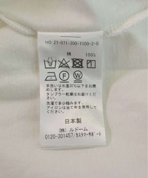 EDIFICE（エディフィス）Tシャツ・カットソー 白 サイズ:1(S位) メンズ/2200521306119