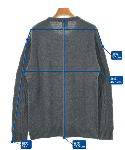 EDIFICE（エディフィス）ニット・セーター グレー サイズ:M メンズ/2200623303047