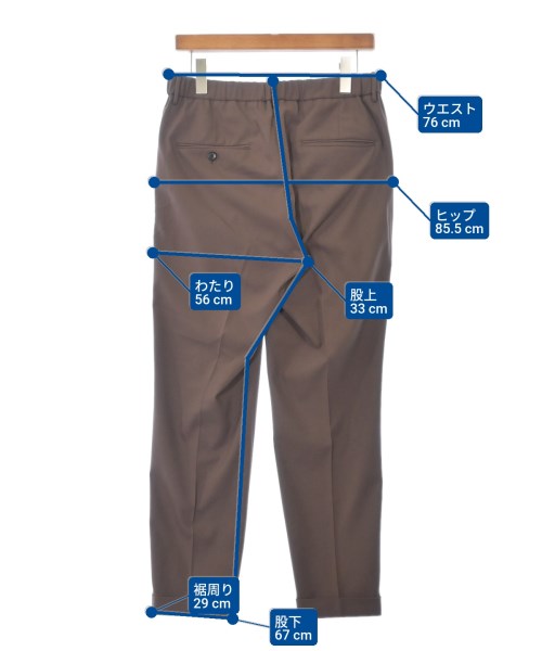 EDIFICE（エディフィス）スラックス 茶 サイズ:M メンズ/2200636691087