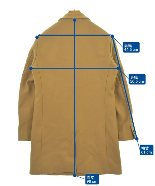 EDIFICE（エディフィス）チェスターコート 茶 サイズ:46(M位) メンズ/2200625375011