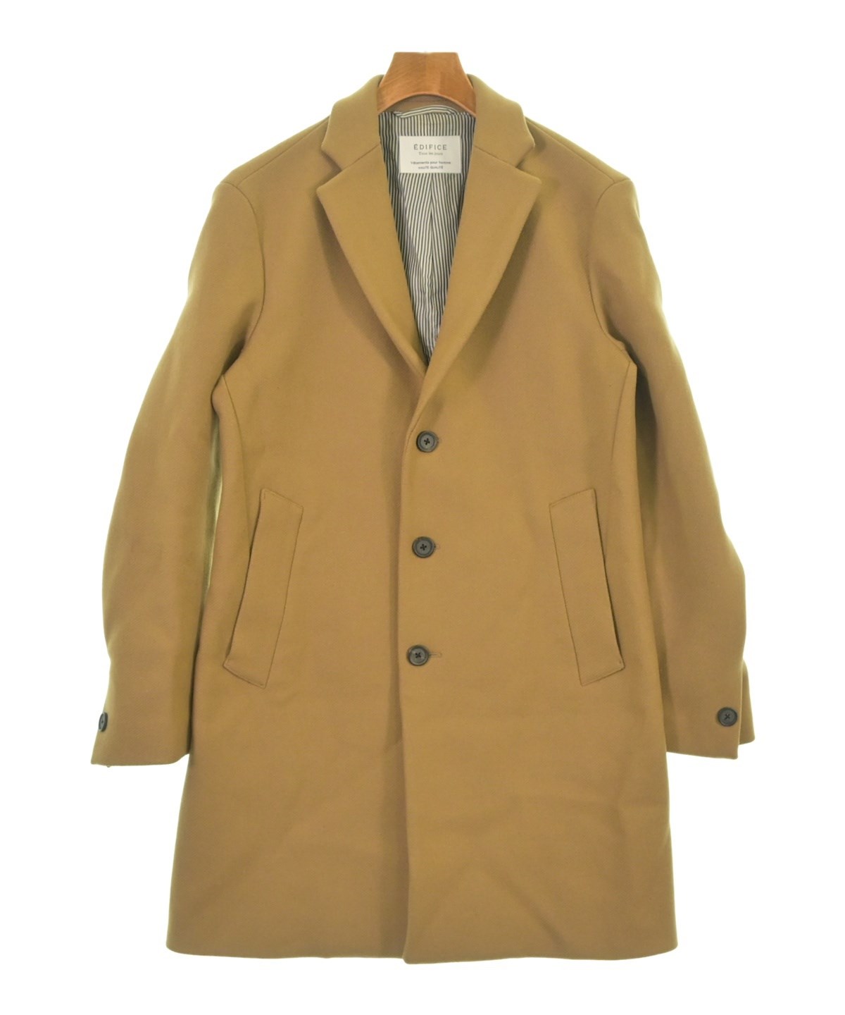 EDIFICE（エディフィス）チェスターコート 茶 サイズ:46(M位) メンズ