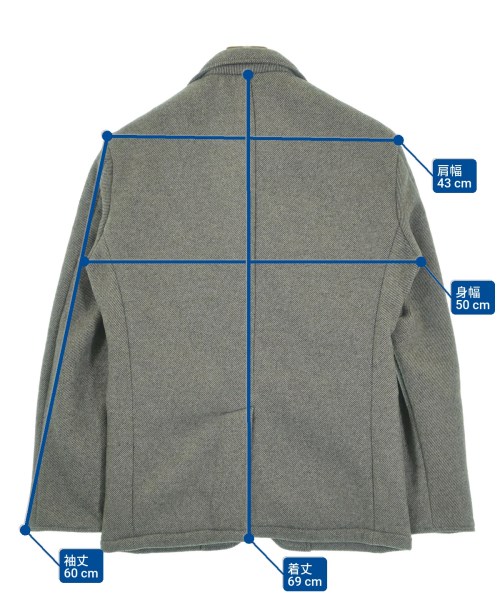 EDIFICE（エディフィス）テーラードジャケット グレー サイズ:S メンズ/2200640795016