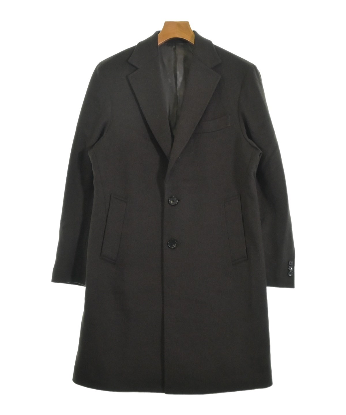 新品タグ付き エディフィス チェスターコート レーヨン混 ブラック L