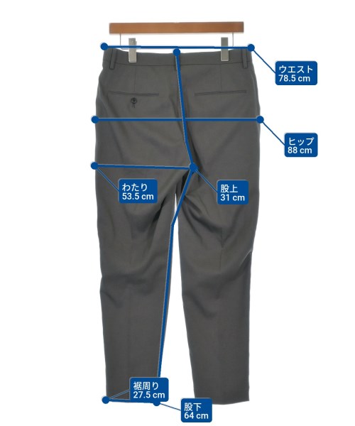 EDIFICE（エディフィス）スラックス グレー サイズ:M メンズ/2200644083010