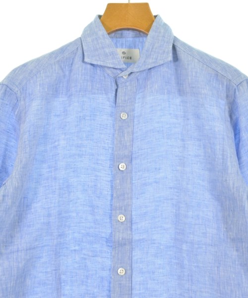 EDIFICE（エディフィス）カジュアルシャツ 青 サイズ:44(S位) メンズ/2200540114177