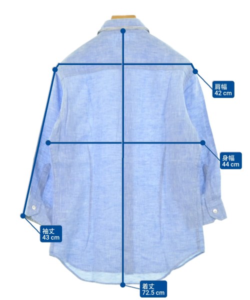 EDIFICE（エディフィス）カジュアルシャツ 青 サイズ:44(S位) メンズ/2200540114177