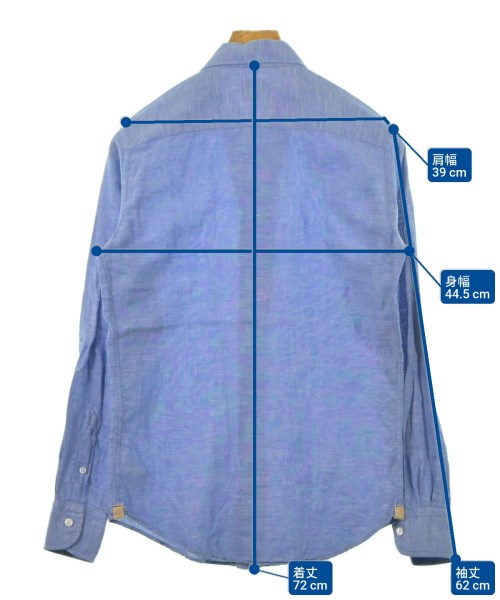 EDIFICE（エディフィス）カジュアルシャツ 青 サイズ:37(XS位) メンズ/2200540730049