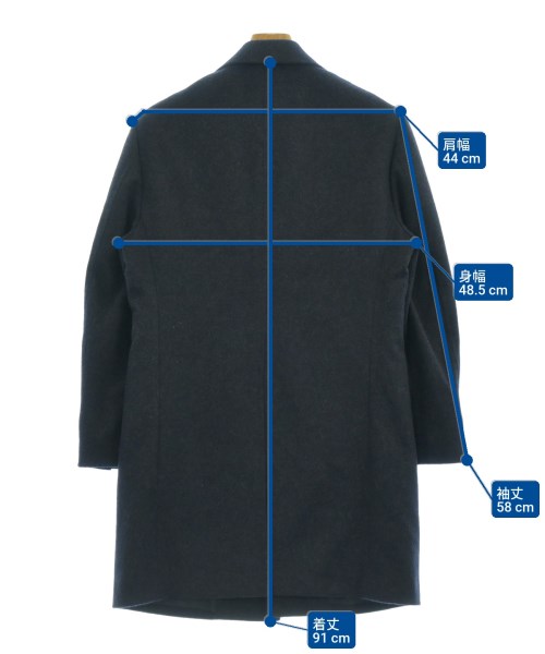 EDIFICE（エディフィス）チェスターコート 紺 サイズ:-(S位) メンズ/2200624497011