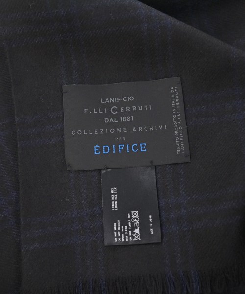 EDIFICE（エディフィス）マフラー 黒 サイズ:- メンズ/2200627732249