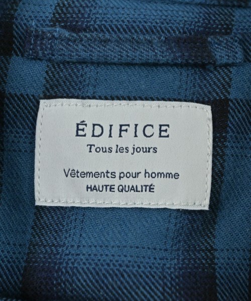 EDIFICE（エディフィス）カジュアルシャツ 青 サイズ:48(L位) メンズ/2200627999017