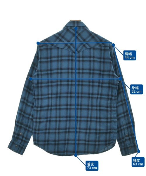 EDIFICE（エディフィス）カジュアルシャツ 青 サイズ:48(L位) メンズ/2200627999017