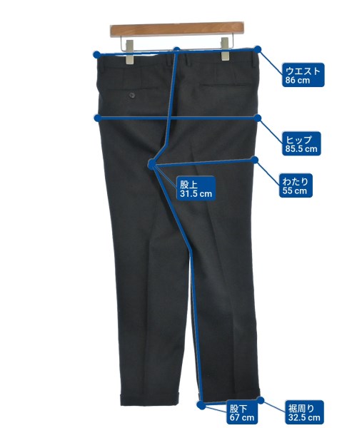 EDIFICE（エディフィス）スラックス 黒 サイズ:48(L位) メンズ/2200630951026