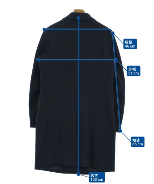 EDIFICE（エディフィス）チェスターコート 紺 サイズ:XL メンズ/2200618905027