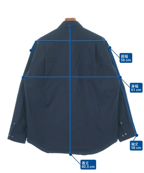 EDIFICE（エディフィス）カジュアルシャツ 紺 サイズ:L メンズ/2200672159091