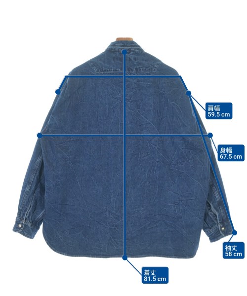 EDIFICE（エディフィス）カジュアルシャツ 青 サイズ:L メンズ/2200676790016