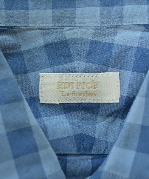 EDIFICE（エディフィス）カジュアルシャツ 青 サイズ:37(XS位) メンズ/2200680784155